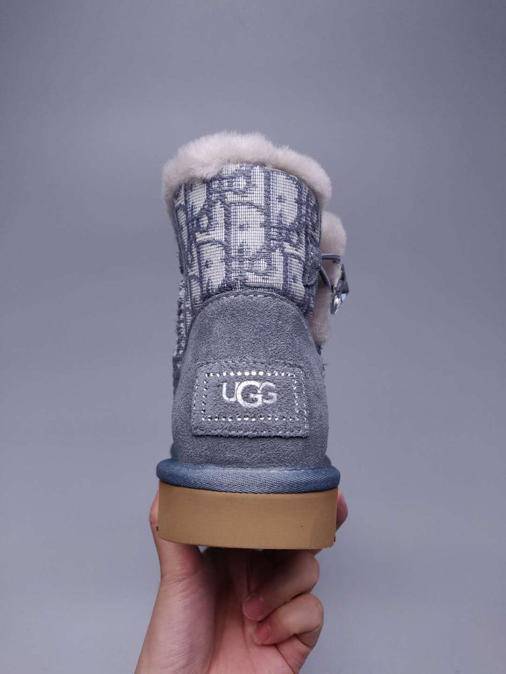 Grey Fabric-Textured Casual Footwear | 6554