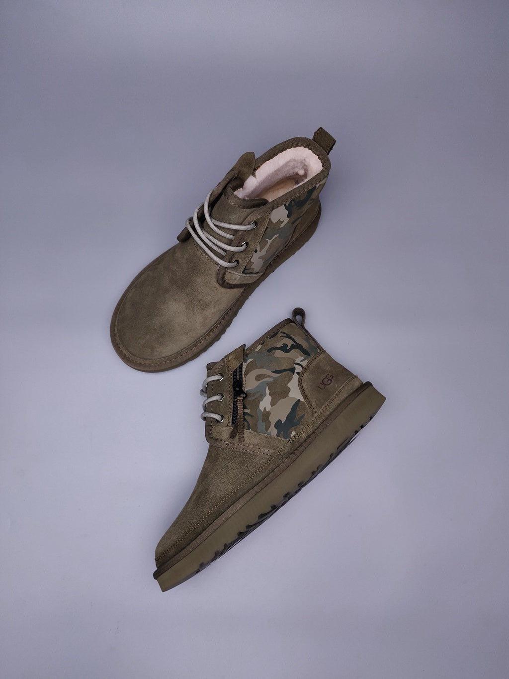 Army Green Men's Colorblock Camouflage Casual Shoes | 4193