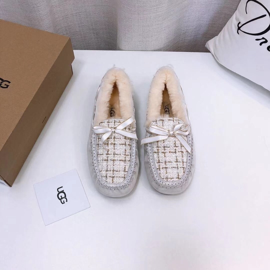 Pearl White Elegant Driving-Style Loafers | 5623