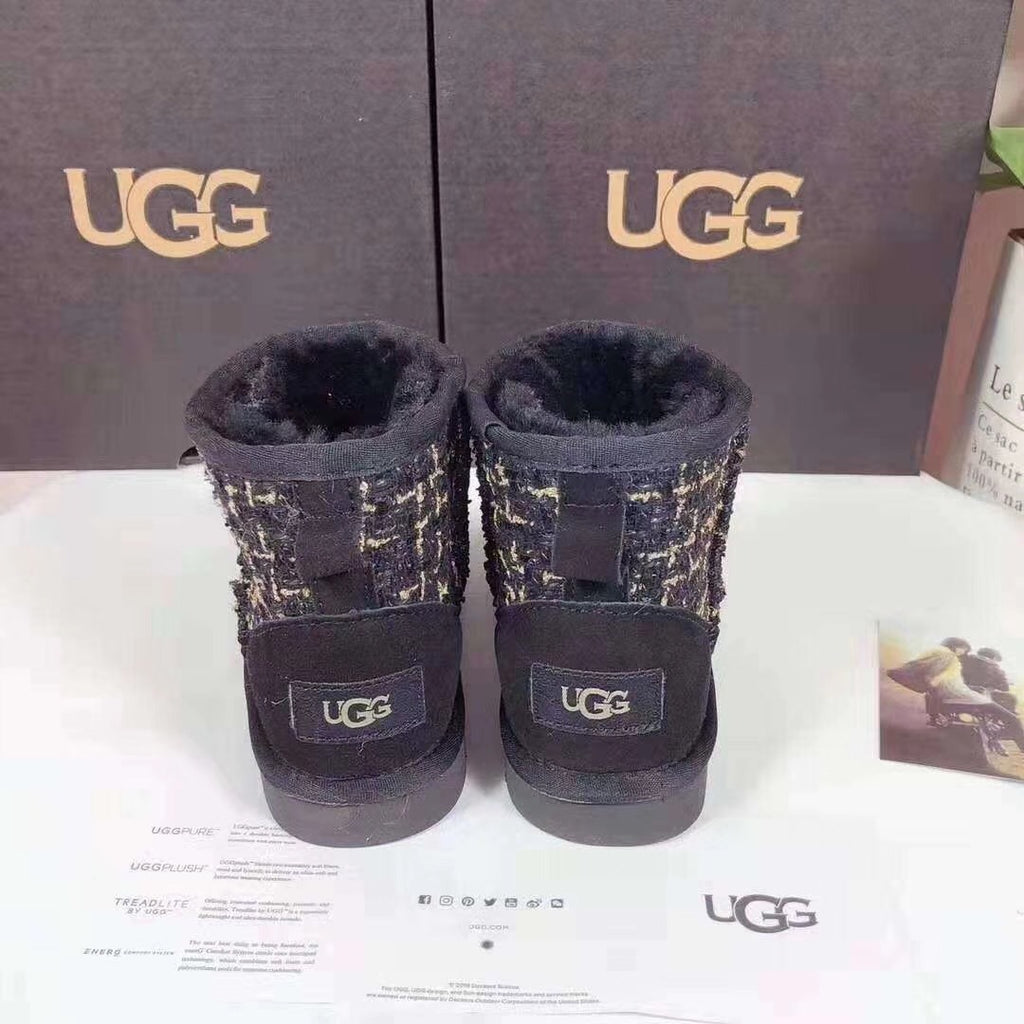 Black Kids' Chic Winter Boots | 5854