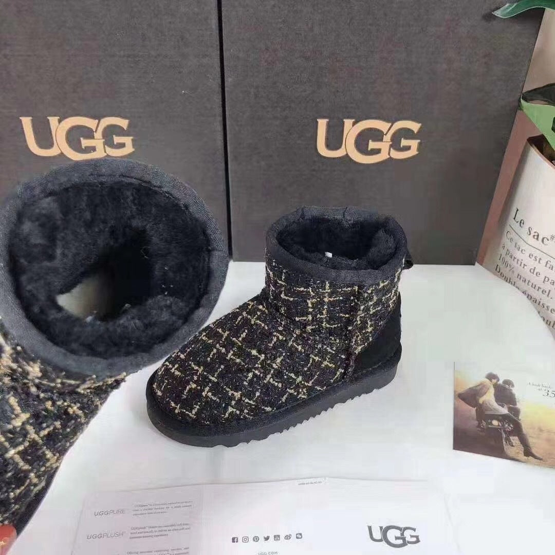 Black Kids' Chic Winter Boots | 5854