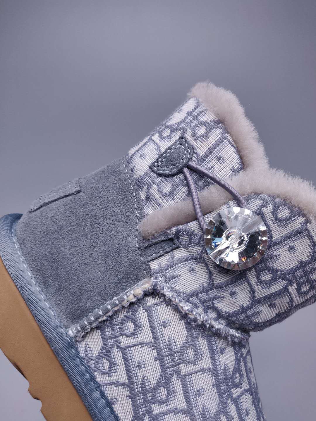 Grey Fabric-Textured Casual Footwear | 6554