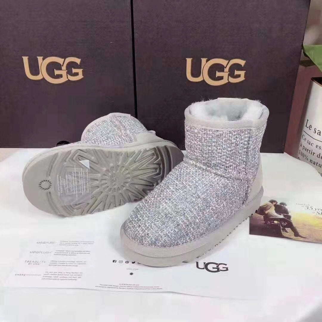 Grey Kids' Chic Winter Boots | 5854