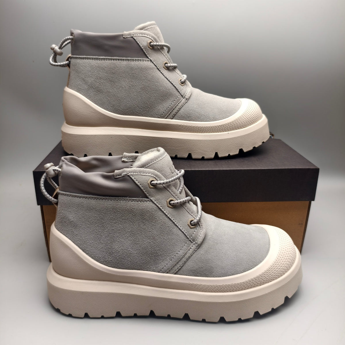 Light Grey High-Top Casual Shoes | 3991