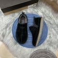 Black Men's Low-Top Slip-On Casual Shoes | 3455
