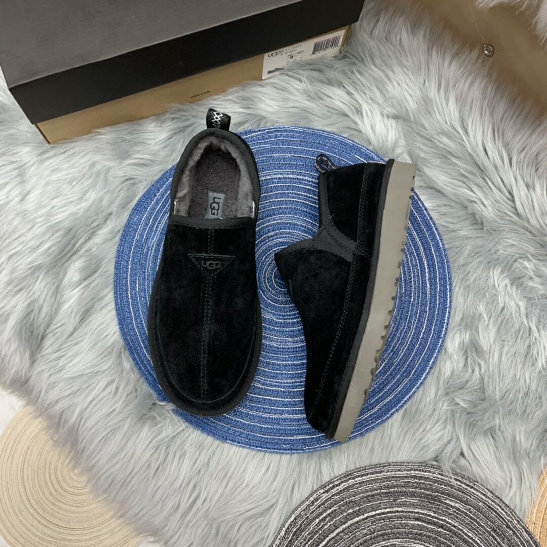 Black Men's Low-Top Slip-On Casual Shoes | 3455