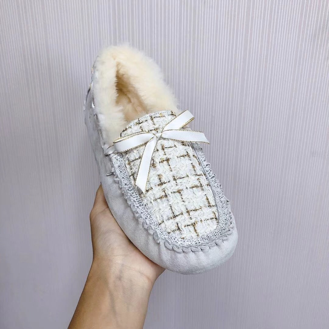 Pearl White Elegant Driving-Style Loafers | 5623