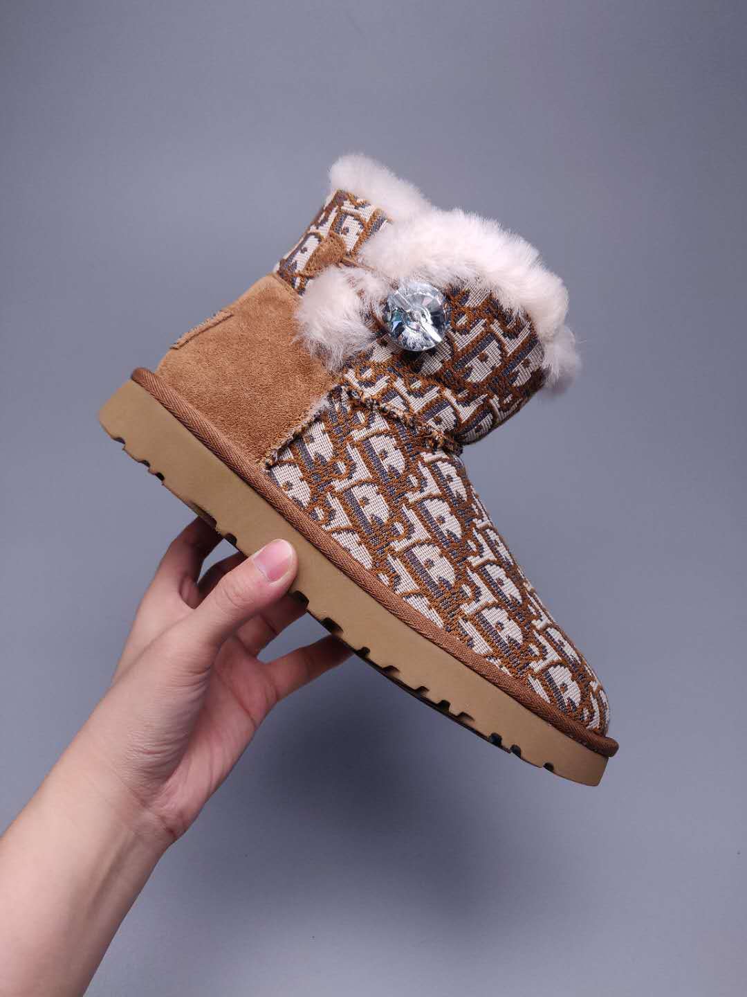 Chestnut Fabric-Textured Casual Footwear | 6554