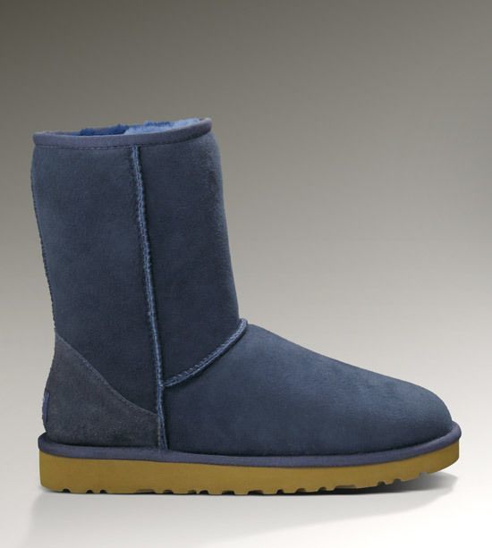 Navy Blue Stain-Resistant Classic Short Boots | 6223