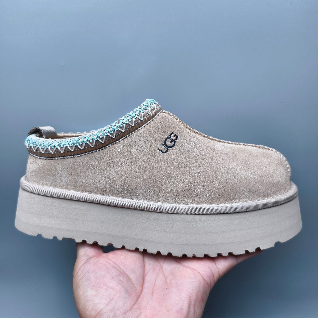 Beige Folk-Inspired Platform Casual Shoes | 2553 / 2130