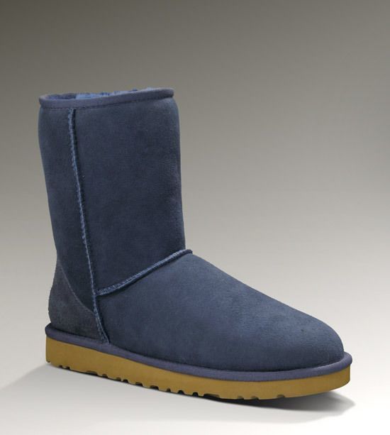 Navy Blue Stain-Resistant Classic Short Boots | 6223