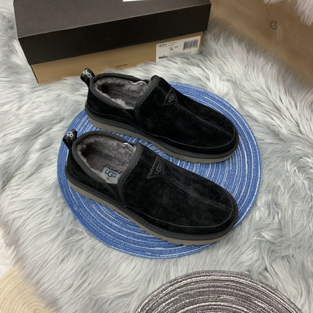 Black Men's Low-Top Slip-On Casual Shoes | 3455