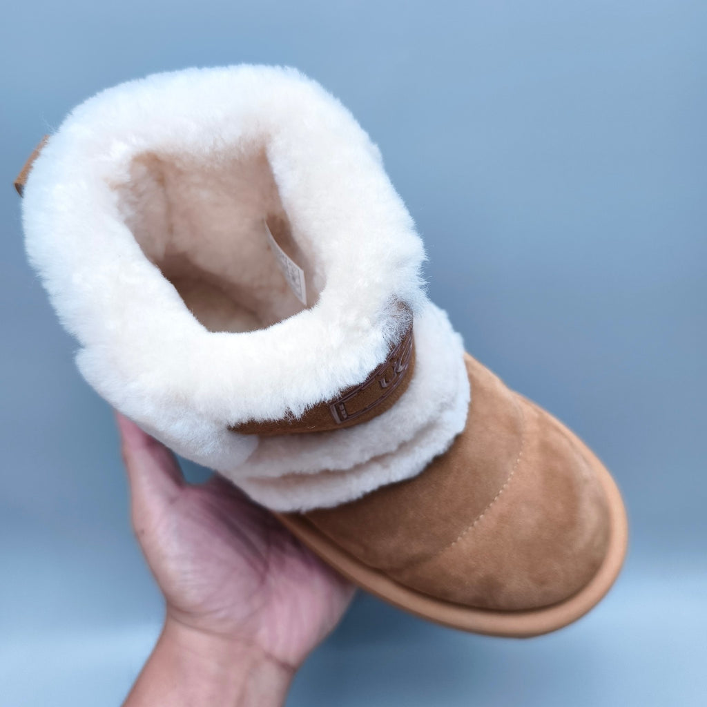 Chestnut Caterpillar-Style Platform Mid-Top Casual Shoes | 3316