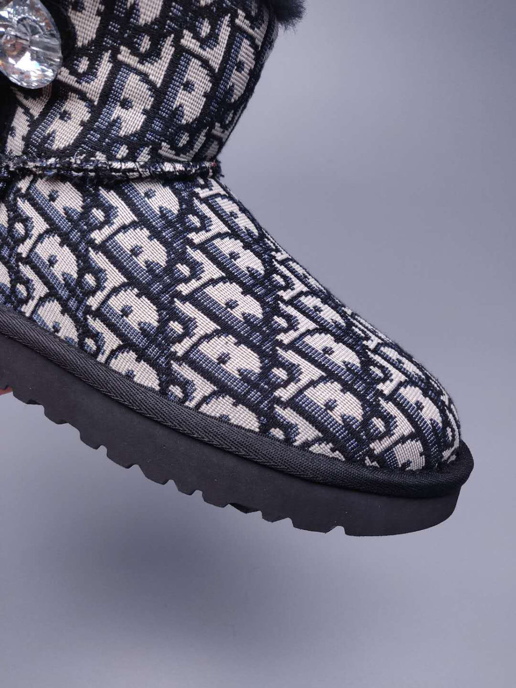 Black Fabric-Textured Casual Footwear | 6554