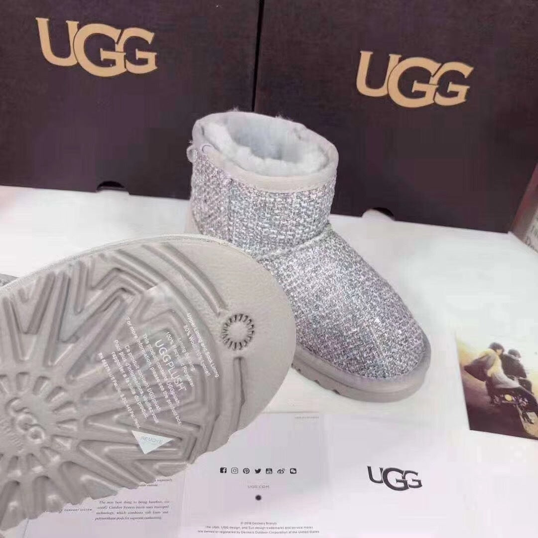 Grey Kids' Chic Winter Boots | 5854