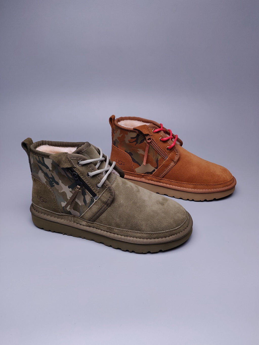 Army Green Men's Colorblock Camouflage Casual Shoes | 4193