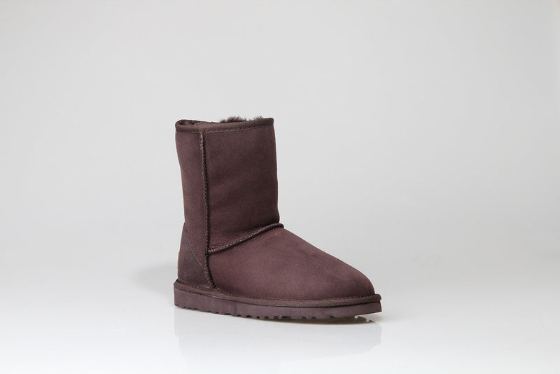 Chocolate Brown Stain-Resistant Classic Short Boots | 6223